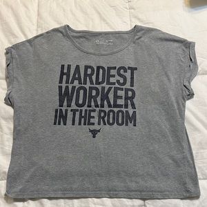 UA Project Rock Women’s Top- Hardest Worker in the Room